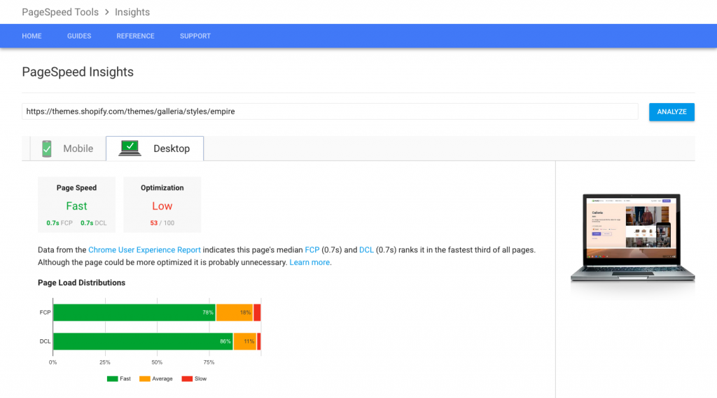 page speed insight